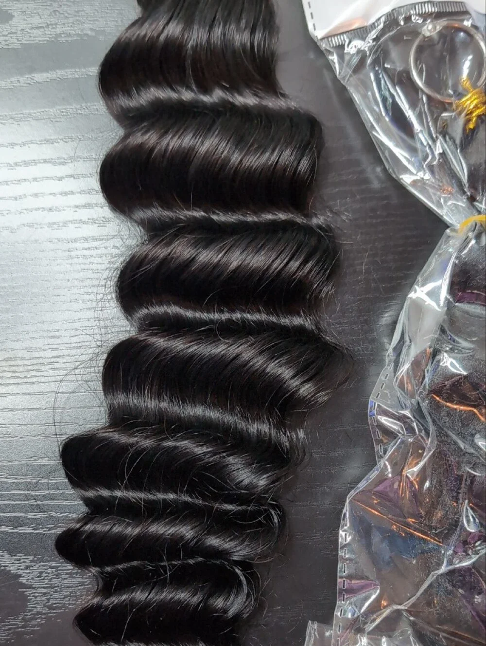 18 Inch 120 G 100 Strands Deep Wave Feather Crochet Human Hair 1B Natural Black
